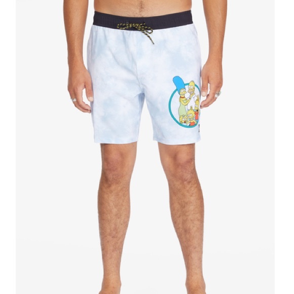 BILLABONG X SIMPSONS FAMILY BOARDSHORTS Sz S Swim trunks 6” inseam bathing suit - Picture 7 of 16